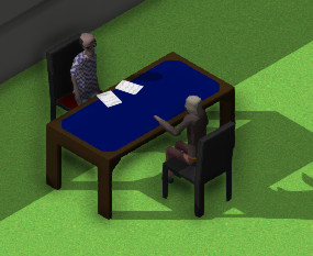 Office worker and talk animation