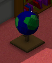 A world map globe